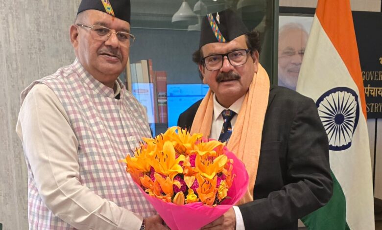 कृषि मंत्री जोशी ने की केंद्रीय राज्य मंत्री एसपी सिंह बघेल से मुलाकात,कई मुद्दों पर हुई चर्चा