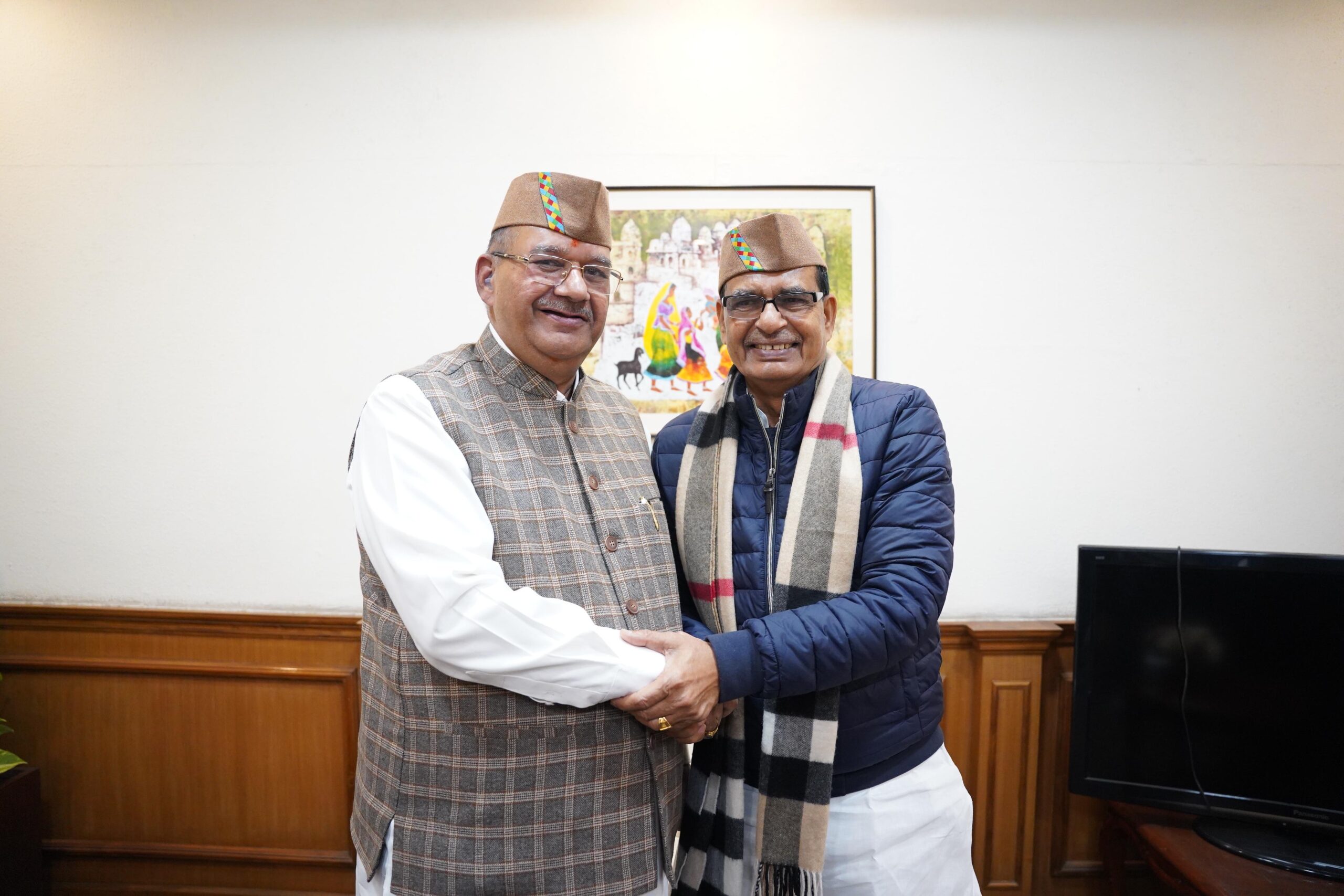 केंद्रीय ग्रामीण विकास मंत्री शिवराज चौहान से मिले उत्तराखंड  के ग्राम्य विकास मंत्री जोशी, कई मुद्दों पर मांगा सहयोग