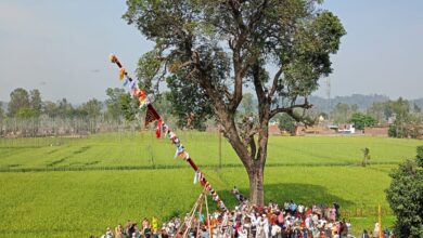 अराईयांवाला, हरियाणा में श्री गुरु राम राय  महाराज के जयकारों से निहाल हुई संगतें,60 फीट ऊंचे  झण्डे जी का आरोहण ,हजारों श्रद्धालु रहे मौजूद 