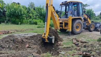 अभियान जारी- 10 बीघा भूमि  अवैध प्लाॅटिंग पर चली एमडीडीए की जेसीबी