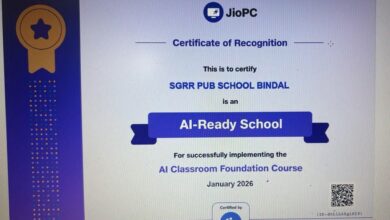 एसजीआरआर बिंदाल बना उत्तराखण्ड का पहला रियायंस जियो एआई रेडी सर्टिफाइड स्कूल,-   100 से अधिक छात्रों को एक साथ सर्टिफिकेशन मिलने से हासिल हुई उपलब्धि