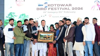 कोटद्वार में विकास और प्रकृति संरक्षण का संगम,  मुख्यमंत्री धामी ने बर्ड वाॅचिंग फेस्टिवल का किया शुभारंभ,326 करोड़ से अधिक की 61 योजनाओं का लोकार्पण-शिलान्यास भी किया 