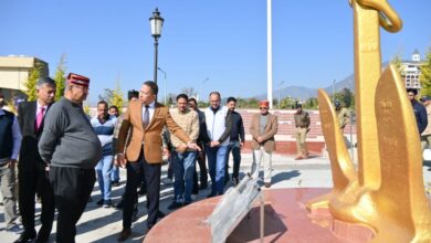 सैनिक कल्याण मंत्री जोशी ने किया  निर्माणाधीन सैन्यधाम के अंतिम चरणों के निर्माण कार्यों का निरीक्षण : कहा –  सैन्यधाम करोड़ों लोगों की आस्था का केंद्र 