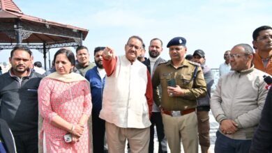 मसूरी में विकास कार्यों का कैबिनेट मंत्री  जोशी ने किया निरीक्षण, पर्यटन सीजन से पहले सभी कार्य समयबद्ध पूर्ण करने के निर्देश