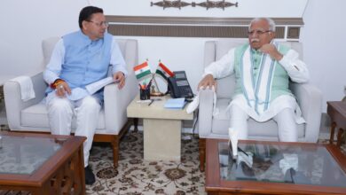 सीएम धामी ने की केंद्रीय ऊर्जा एवं आवास मंत्री मनोहर लाल खट्टर से मुलाकात – हरिद्वार गंगा कॉरिडोर के लिए 325 करोड़ की  सहायता का अनुरोध 