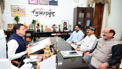 मुख्यमंत्री धामी से स्वास्थ्य मंत्री  सुबोध उनियाल एवं विधायक किशोर उपाध्याय ने की मुलाकात,टिहरी में मेडिकल कॉलेज की स्थापना को लेकर हुई  चर्चा