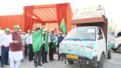 कृषि मंत्री जोशी ने  काशीपुर में की महक क्रांति नीति की शुरुआत , कहा – 22,750 हेक्टेयर में विकसित होंगी 7 एरोमा वैली,प्रचार रथ को किया रवाना 